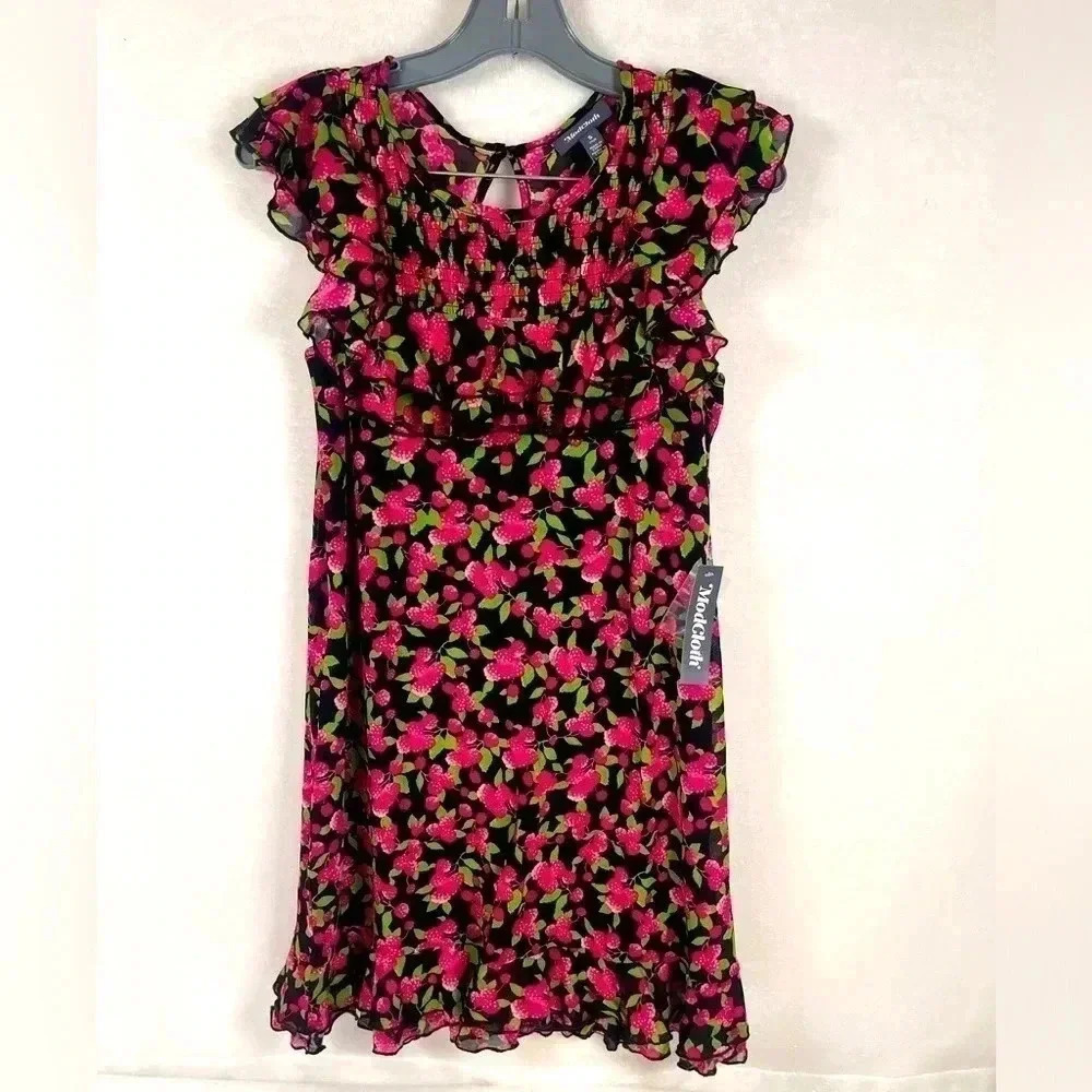ModCloth Jam Packed on the Prairie Raspberry Dress